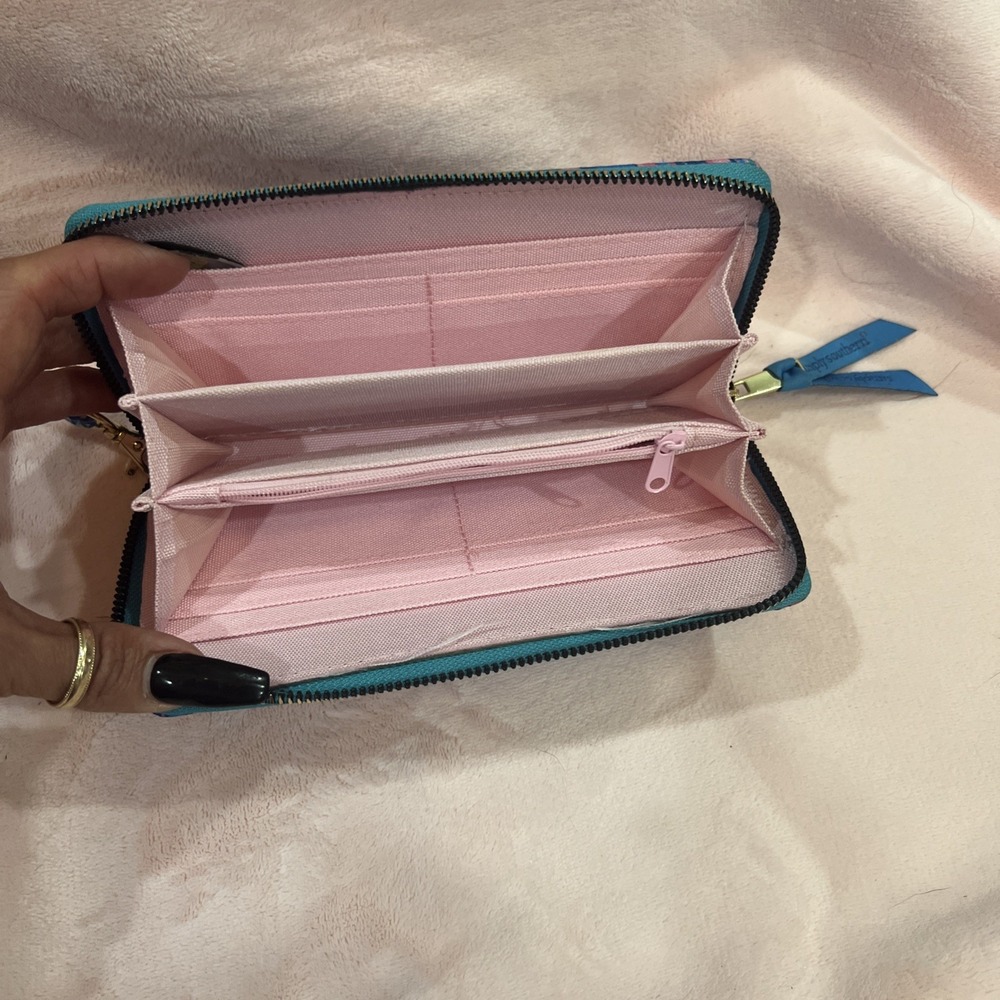 Simply Southern Wallet 8 "By 4 " Pinks Greens Beachy Palm Trees / Floral Pattern - Picture 4 of 8